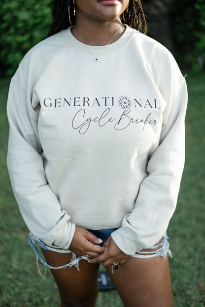 Generational Cycle Breaker Unisex Crewneck Center Sweatshirt